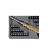Set poansoane Bass BS-1592, litere si cifre, 37 buc, dimensiune 4 mm