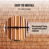 Strend Pro LWWL1JT164FTWA559V0 Paravan din stuf 5x1.7 m, Protectie vizuala si de vant, Maro, UV