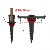 Strend Pro SK-2170097 Suport si sfredel pentru umbrele, fileuri volei, Strend Pro TT003048