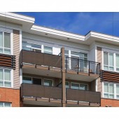 Strend Pro sk-2171495 Paravan pentru balcon sau terasa, Strend Pro Polyratan,UV, 800 g/m2, maro, 3x0.9 m