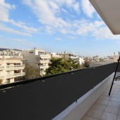 Strend Pro SK-2171497 Paravan pentru balcoane sau terase, Strend Pro Polyratan Anthracit, dimensiune 0.9x3 m, UV, 800 g/m2