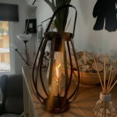 Strend Pro SK-2171808 Lampa solara Strend Pro Hadar 180x210 mm, 2 Edison LED, metal