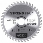 Strend Pro sk-2232017 Disc pentru fierastrau circular, Strend Pro TCT 125x1.8x22.2 mm 40T, pentru lemn, lame SK