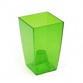 Strend Pro sk-255423 Vaza pentru flori Strend Pro Fineza, 125x125x200 mm, verde transparent