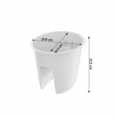 Strend Pro SK-255445 Ghiveci decorativ pentru balustrade Prosperplast Railing Oval 300, maro, 6l