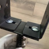 Strend Pro SK-429078 Suport stalp tip U fixare in beton, Strend Pro ASU2, latime reglabila 0-100 mm, negru, decorativ