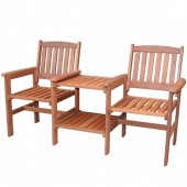 Strend Pro sk-802242 Set masa cu scaune pentru balcon, Strend Pro Kolding, lemn de meranti, maro