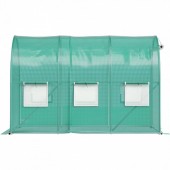 Strend Pro YDSDWSL1077FTKHD5V0 Sera pentru flori si legume, Cadru otel galvanizat, 3x3x2 m, 6 ferestre, 140 g/cmÂ³ PE