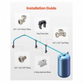 Strend Pro YSKQGDXT34IN7ITGEV0 Set conducte cu fitinguri pentru compresoare aer, 60.96 m, Trei straturi HDPE/Aluminiu/HDPE