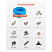 Strend Pro YSKQGDXT34INLTUJ8V0 Set conducte cu fitinguri pentru compresoare aer, 91.4 m, Trei straturi HDPE/Aluminiu/HDPE