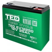 Ted Electric LEC-BAT-TED12V25A Acumulator vehicule electrice deep cycle 12v 25ah ted