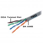 Ted Electric LEC-KAB-TED3 Cablu utp cat 5 cca 0.5mm 305m ted electric