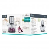Teesa TSA3227 Tocator, maruntitor Teesa TSA3227, bol sticla, carcasa inox, 400W, 1.5L