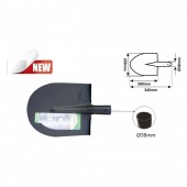 TOP GARDEN 380457 Lopata semirotunda 260x250mm, 900g, fara coada, TopGarden Premium 380457