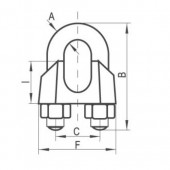 TOP STRONG 520507 Colier otel pentru fixare cabluri Topstrong 520507, 19 mm