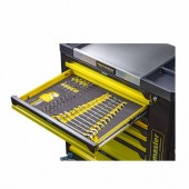 topmaster 455555 Dulap pentru scule Topmaster, 182 piese, 7 sertare, blat otel inoxidabil, maxim 550 kg