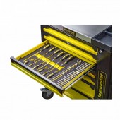 topmaster 455555 Dulap pentru scule Topmaster, 182 piese, 7 sertare, blat otel inoxidabil, maxim 550 kg