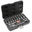 Trusa tubulare Yato YT-14451, 23 piese, 1/4, Cr-V