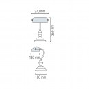 Veioza pentru birou, Simge Classic HL090, verde, E27, max. 60 W