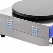 Vevor BJL1TFX3KW0000001V2 Masina profesionala pentru clatite, omleta, Vevor Crepe, putere 3000 W, diametru 400 mm, carcasa Inox, plita fonta