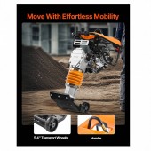 Vevor CJHDDH65HPOZQM1Q7V0 Mai compactor 6.5 CP, viteza 15 m/min, Forta de impact Forta de impact 1362 kg/mÂ², Motor benzina 4 timpi