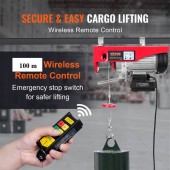 Vevor DDG550LBS21FTW2DOV2 Electropalan Vevor 510 W, Telecomanda WiFi, Inaltime max de ridicare 6/12 m, viteza 10 m/min, capacitate 125 / 250 kg