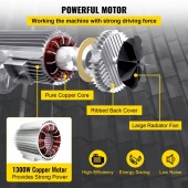Vevor DDHL800KGXCZH0001V2 Electropalan cu carucior Vevor 1300 W, capacitate de ridicare 400/800 Kg, viteza de lucru 12/6 m/min