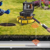 Vevor DDWKXSGDNK950S9AFV2 Camera inspectie endoscop cu locator 512 Hz, Vevor Profesional, Monitor mare color HD 9â€, Lungime 50 m, IP68, 12xLed, pentru conducte