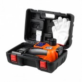 Vevor DDYYQJDTJWW5DH2MUV2 Kit cric electric cu acumulator, Inaltime ridicare 160-450 mm, Telecomanda, Max 5 Tone, Triunghi reflectorizant, Lanterna