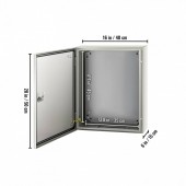 Vevor DQXJSTCFS50X40X15V0 Tablou electric din otel, Dimensiune 50 x 40 x 15 cm, 2 x chei, IP 66, Placa din spate detasabila