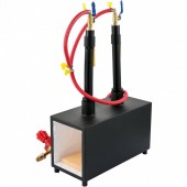Vevor FXKFSDZYLDJQDDNYDV0 Forja cu doua arzatoare pe gaz, Vevor Patrat 1350 gr C, dimensiune 400 x 180 x 235 mm