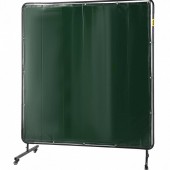 Vevor GBHJCL6X6DKJLS001V0 Perdea sudura impotriva scanteilor Vevor 183x183 cm, cadru otel, 4 roti, Verde