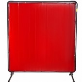 Vevor GBHJCL6X6DKJSH001V0 Paravan sudura impotriva scanteilor Vevor 183x183 cm, cadru otel, 4 roti, rosie