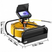 Vevor GDKSYYC-4.3505HP0V0 Camera inspectie endoscop Vevor Profesional, Monitor HD 4.3â€, Lungime 50 m, IP68, Led, pentru conducte