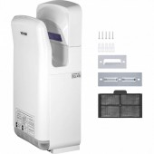 Vevor GSJLSGSPQSBS-Z774V2 Uscator de maini vertical Vevor Profesional, Alb, filtru Hepa, 2000 W, 100 m/s, timp uscare 8-10 s, ABS, 290 x 220 x 685 mm