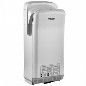 Vevor GSJLSGSPQSYS-U5PEV2 Uscator de maini vertical Vevor Profesional, Argintiu, 2000 W, 100 m/s, timp uscare 8-10 s, ABS, 290 x 220 x 685 mm