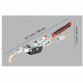 Vevor GSSJXQ4T13YCXN5I5V0 Troliu cu cablu si 3 carlige, capacitate 4 tone, lungime cablu 3 m, Clichet