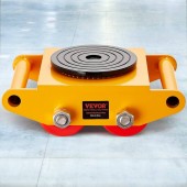 Vevor GYXTKHSG16TPU4PRFV0 Transportor pivotant Dolly, capacitate 6 Tone, rotatie 360 grade, Otel, roti poliuretan