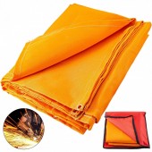Vevor HT8X10JS000000001V0 Perdea sudura impotriva scanteilor Vevor 305x305 cm, fibra de sticla, fara cadru, portocalie, inele de agatare