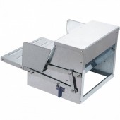 Vevor JQWLQ25LBS00D0C1ZV0 Hranitoare automata pentru pasari Vevor capacitate 11 kg, Otel zincat, 480 x 405 x 285 mm