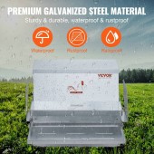 Vevor JQWLQ25LBS00D0C1ZV0 Hranitoare automata pentru pasari Vevor capacitate 11 kg, Otel zincat, 480 x 405 x 285 mm