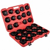 Vevor JYLQQCXGJJT308IOLV0 Set 30 chei pentru filtre ulei, prindere 3/8 inch, Otel 