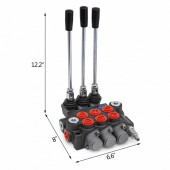 Vevor KZF3ZYY11GPMSZY01V0 Distribuitor hidraulic manual cu 3 sectiuni Vevor 248 Bar, 41 l/min, Fonta