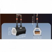 Vevor LBXDZLGFBLY20S95ZV0 Forja cu doua arzatoare pe gaz, Vevor Hexagon 1427 gr C, dimensiune 400 x 215 x 190 mm