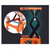 Vevor MTCSJJYYBF350G0E1V0 Lift hidraulic cu platforma pentru motociclete, Vevor capacitate 158 kg, Interval de ridicare 350-905 mm