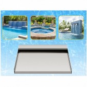 Vevor PQSBJPSSQ3209FAMUV0 Cascada dreptunghiulara pentru piscina, Inox, Latime lama apa 30 cm, dimensiune 30 x 26 x 8 cm