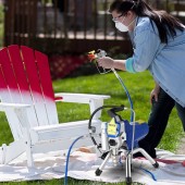 Vevor PTJ2200WGYWQPTJ01V2/ Pompa de vopsit pentru suprafete mari Vevor, putere 2200 W, 2.4 l/min, 207 Bar, lungime furtun 15 m