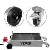 Vevor QCPYP15JLSYYLBYC1V0 Recuperator ulei cu pompa manuala Vevor, capacitate 57 l, dimensiune tava 123 x 55 x 27 cm, maner pliabil, 4 roti