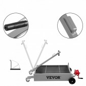 Vevor QCPYP15JLSYYLBYC1V0 Recuperator ulei cu pompa manuala Vevor, capacitate 57 l, dimensiune tava 123 x 55 x 27 cm, maner pliabil, 4 roti