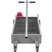 Vevor QCPYP15JLSYYLBYC1V0 Recuperator ulei cu pompa manuala Vevor, capacitate 57 l, dimensiune tava 123 x 55 x 27 cm, maner pliabil, 4 roti